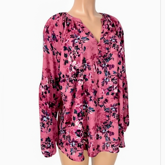 TORRID, NWT, Georgette Puff Sleeve, Peasant Blouse, Size 5X - Picture 8 of 15